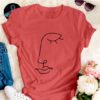 FACE LINE DRAWING TEE