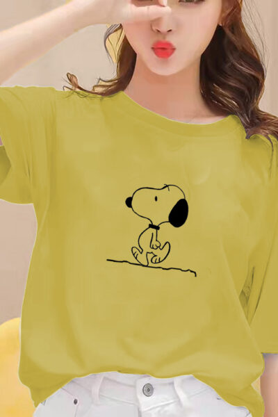 Snoopy Baggy Tee - Yellow