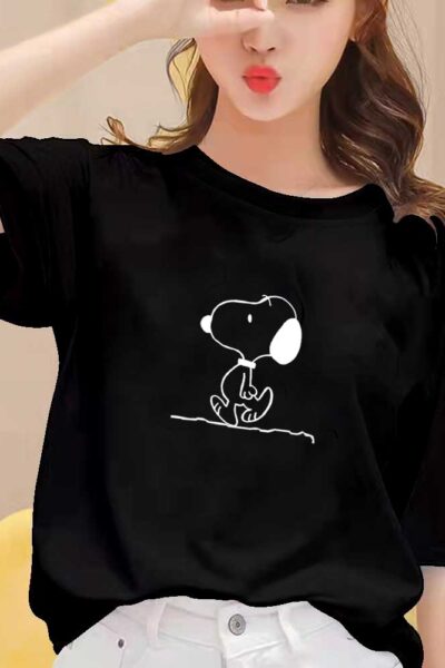 Snoopy Baggy Tee - Black