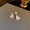 Double heart earrings