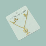 Irregular necklace and earring set