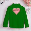 Rib Mock Neck - Pink Heart