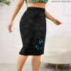 High Waist Skirt - Blue Butterflies