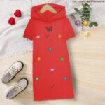 Capucha Dress - Mini Green Butterfly
