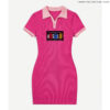 Contrast Trim Collar Dress - Hustle