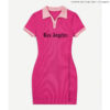 Contrast Trim Collar Dress - Los Angelies