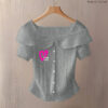 Rib Blouse - Pink Lover
