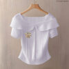 Rib Blouse - Dog Paw