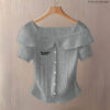 Rib Blouse - Baby Black