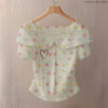 Rib Blouse - Brown Heart