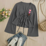 French Blouse - Watercolor 3 Heart
